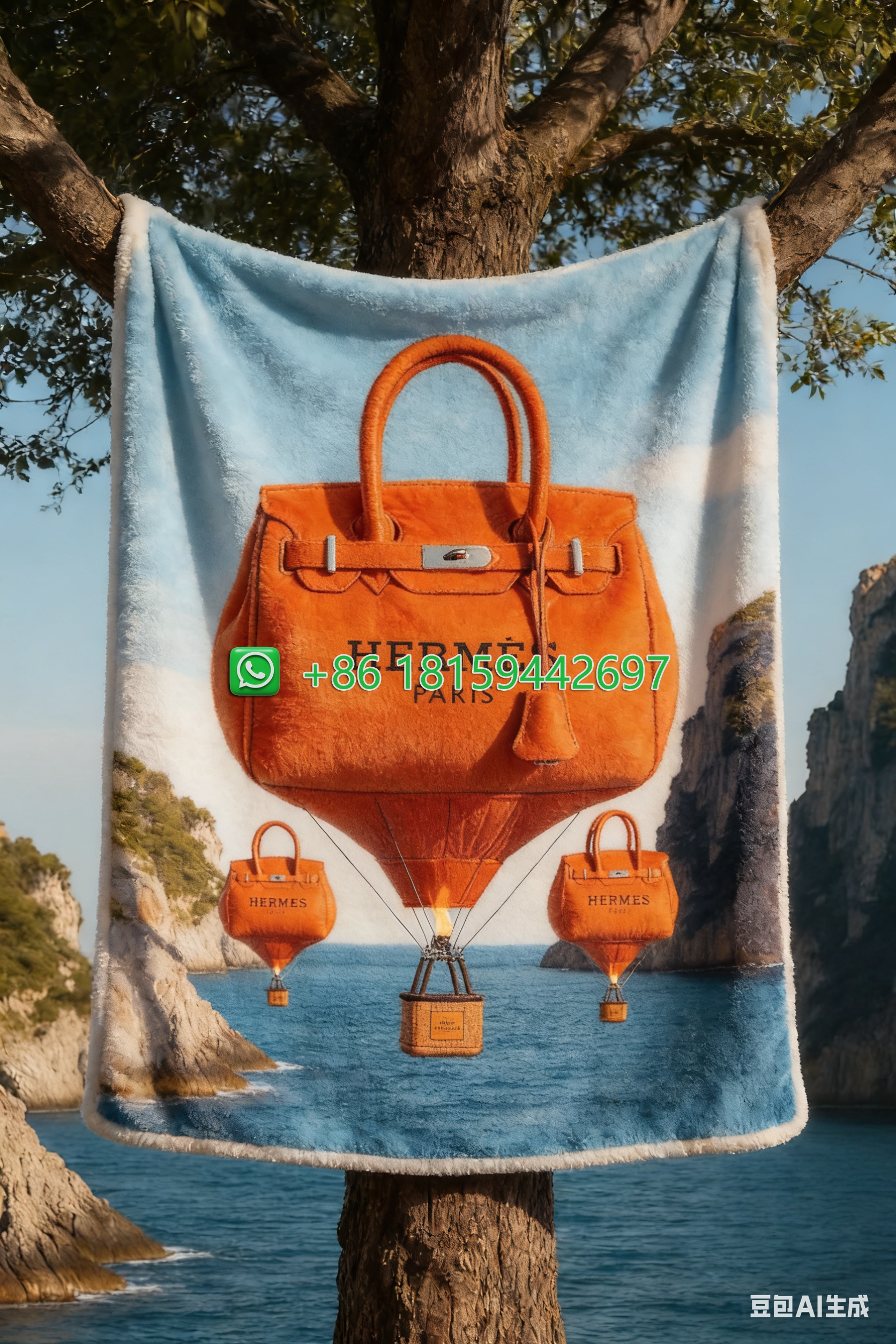 Hermes Throw Blankets